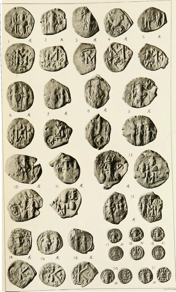 An illustration from Catalogue of the imperial Byzantine coins in the British Museum, 1908, leaf 494