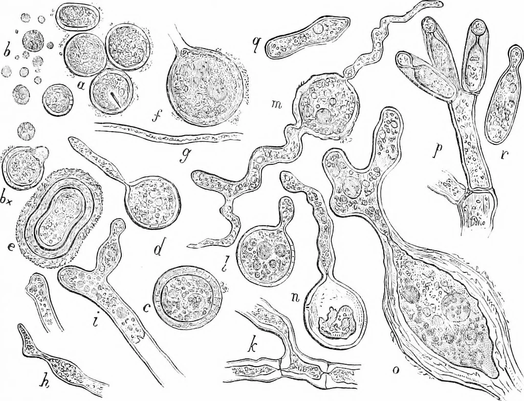 An illustration from How to work with the microscope, 1865, leaf 364