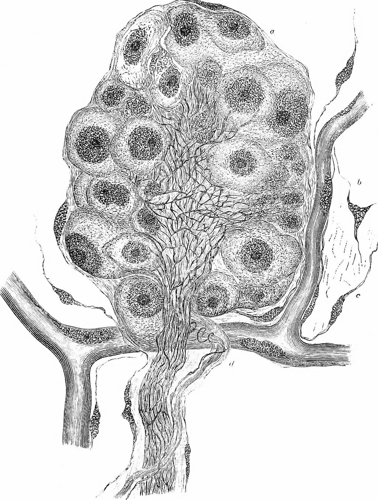 An illustration from How to work with the microscope, 1865, leaf 372