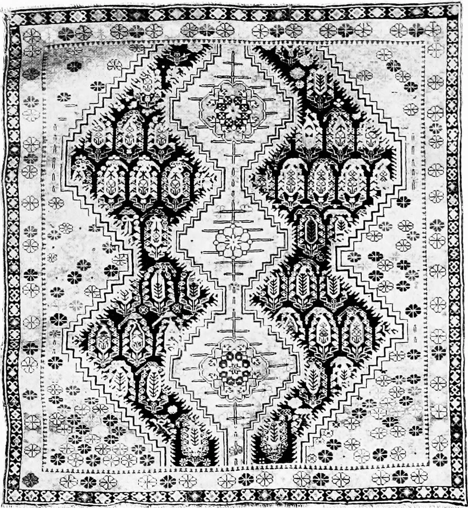 An illustration from The Tiffany studios collection of notable antique oriental rugs, 1906, leaf 74