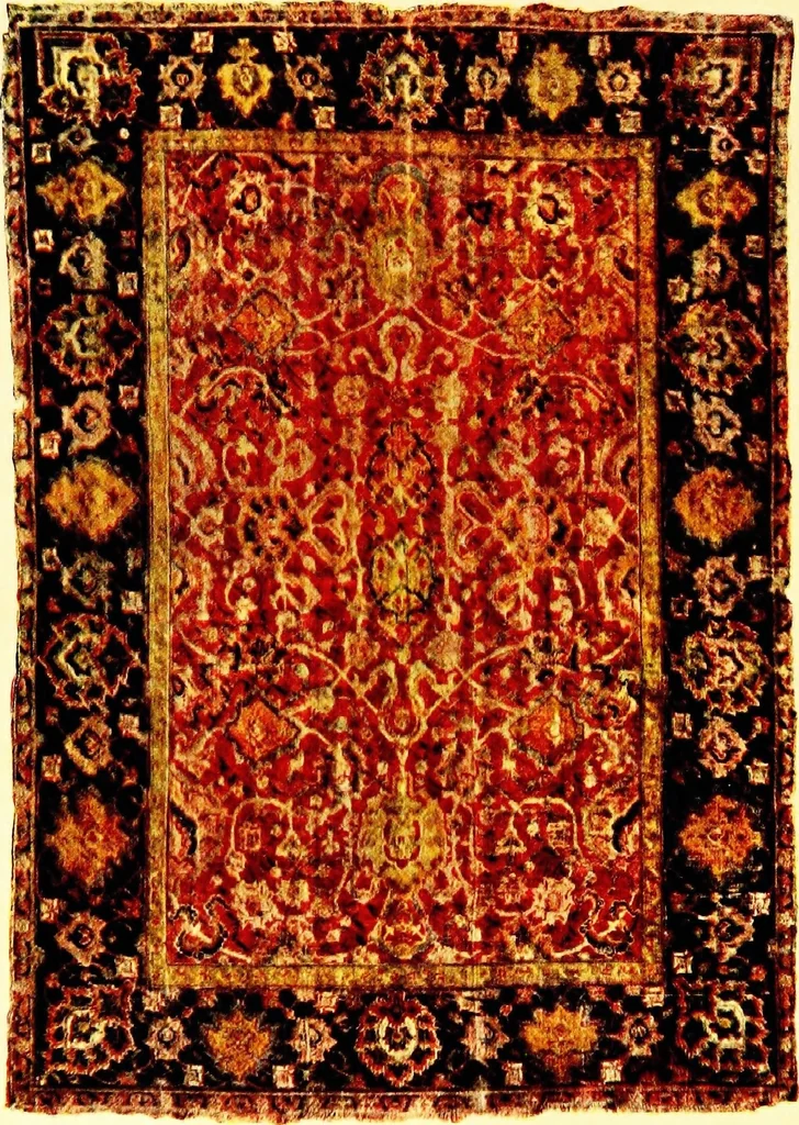 An illustration from The Tiffany studios collection of notable antique oriental rugs, 1906, leaf 9