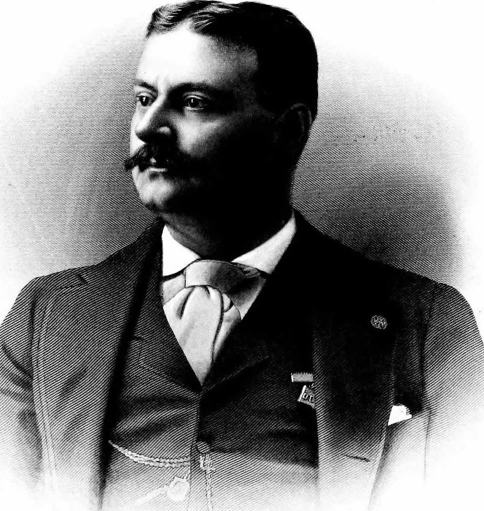 An illustration from A portrait gallery, with biographical sketches of prominent freemasons throughout the United States .., 1892, leaf 106