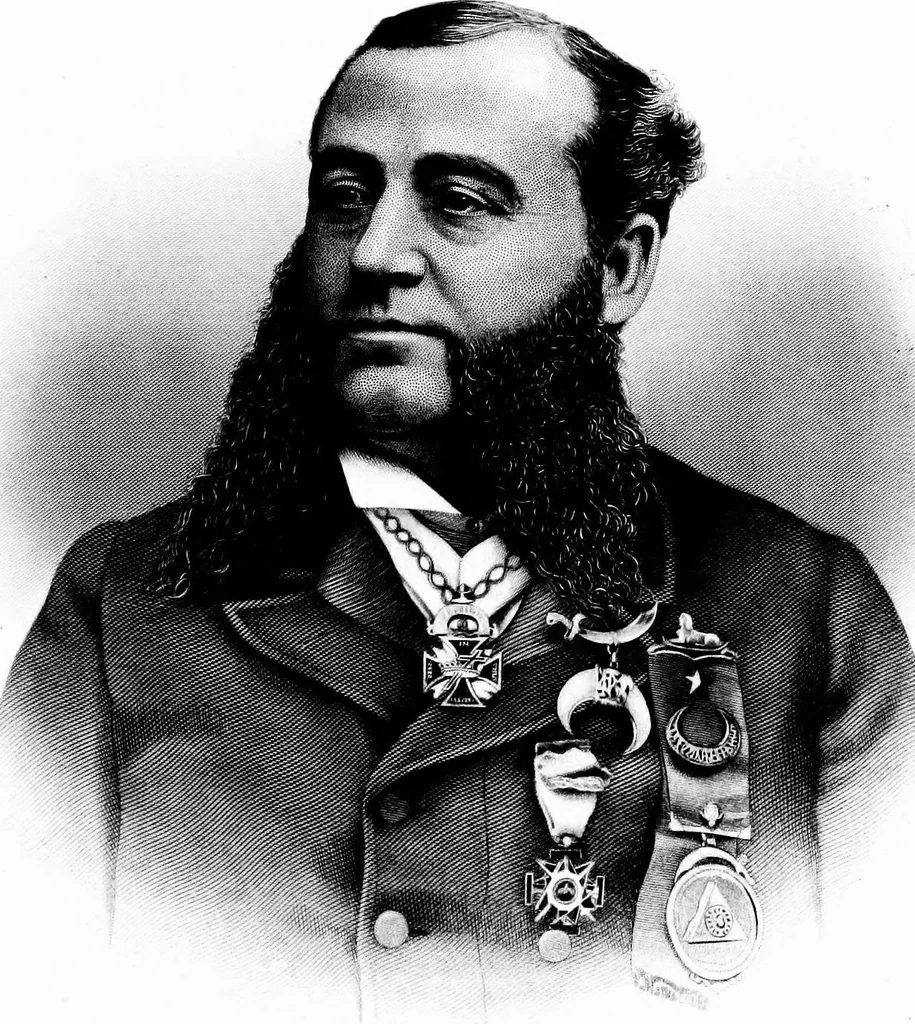 An illustration from A portrait gallery, with biographical sketches of prominent freemasons throughout the United States .., 1892, leaf 76