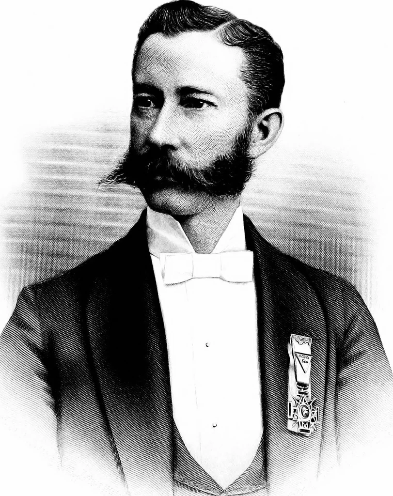 An illustration from A portrait gallery, with biographical sketches of prominent freemasons throughout the United States .., 1892, leaf 82