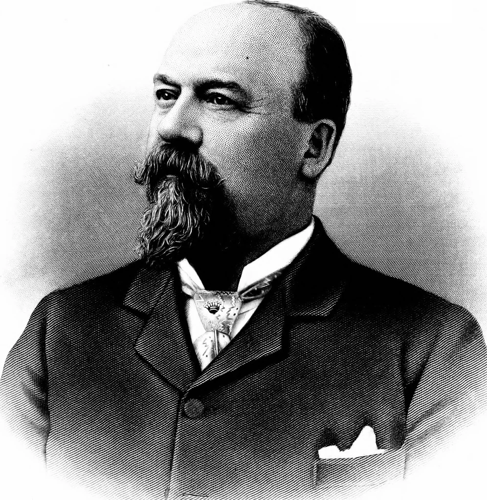 An illustration from A portrait gallery, with biographical sketches of prominent freemasons throughout the United States .., 1892, leaf 112