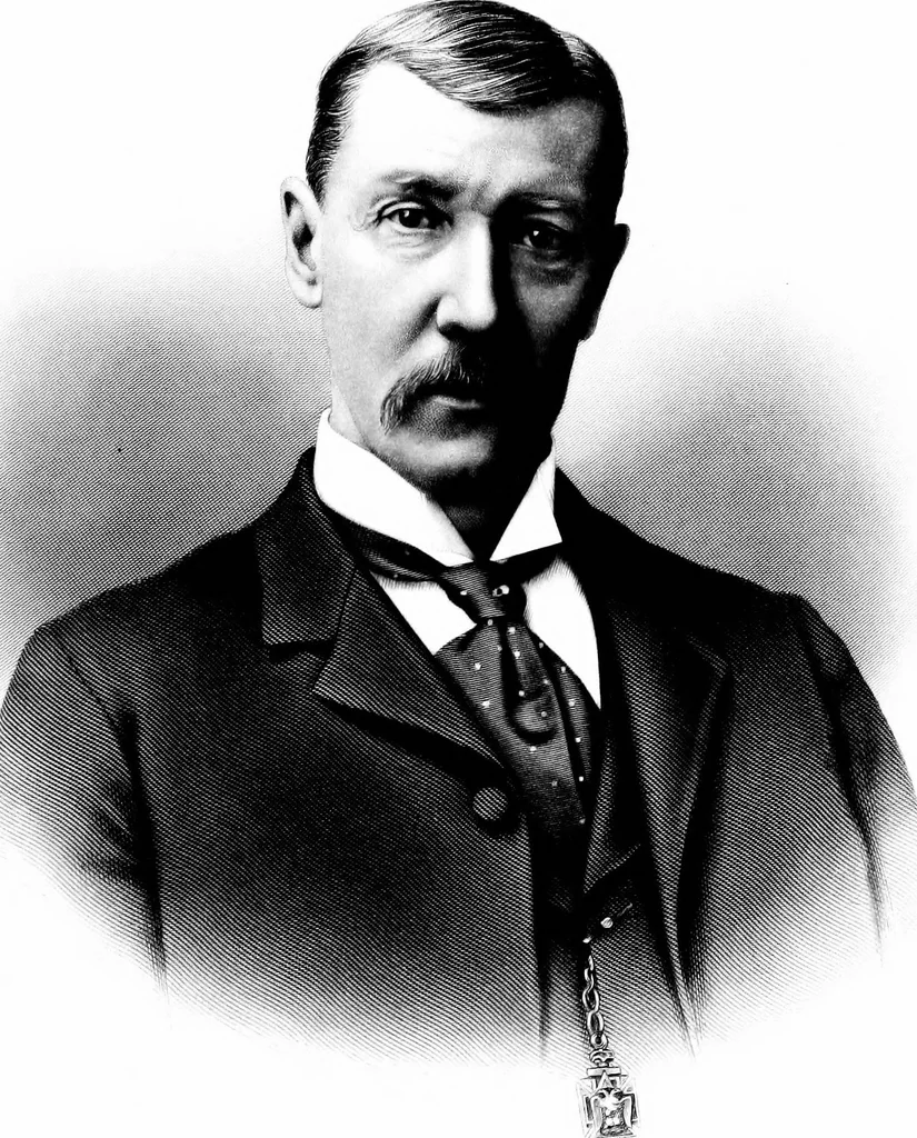 An illustration from A portrait gallery, with biographical sketches of prominent freemasons throughout the United States .., 1892, leaf 130