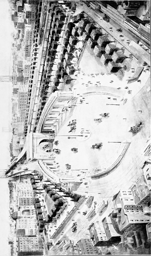An illustration from Problems of St. Louis, being a description, from the city planning standpoint, of past and present tendencies of growth, with general suggestions for impending issues and necessary future improvements. The City Plan Commission, St. Louis, Mo., Harland Bartholomew, engineer, 1917, leaf 161
