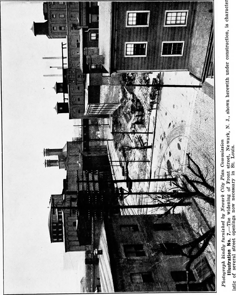 An illustration from Problems of St. Louis, being a description, from the city planning standpoint, of past and present tendencies of growth, with general suggestions for impending issues and necessary future improvements. The City Plan Commission, St. Louis, Mo., Harland Bartholomew, engineer, 1917, leaf 51