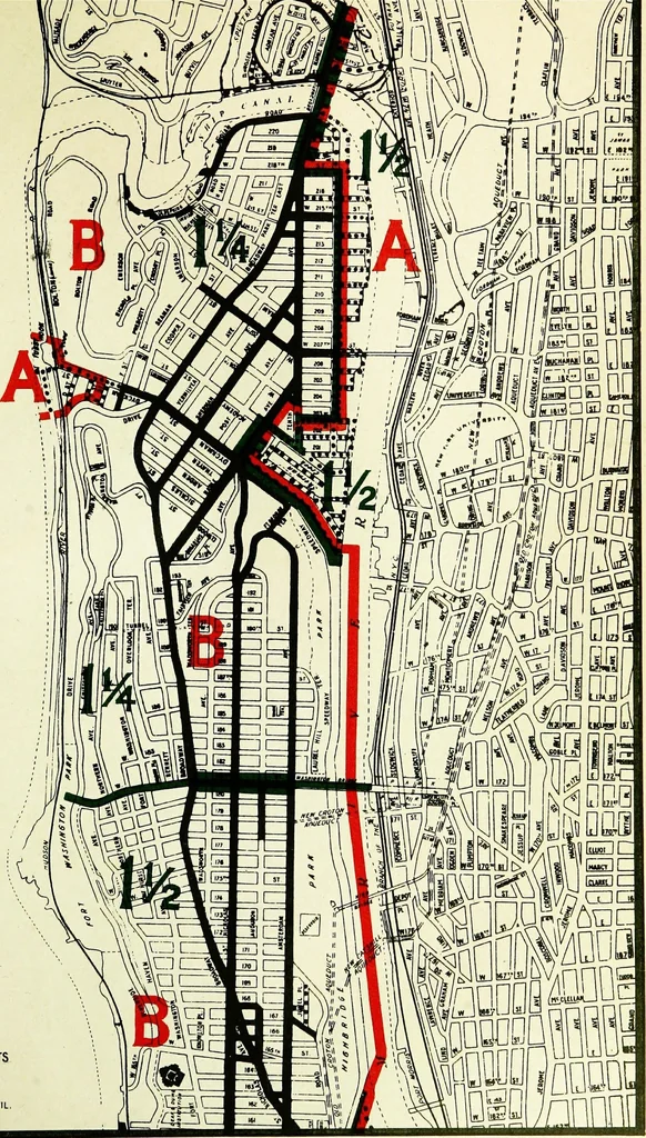 An illustration from New York city building zone resolution, restricting the height and use of buildings and prescribing the minimum sizes of their yards and courts;, 1917, leaf 32