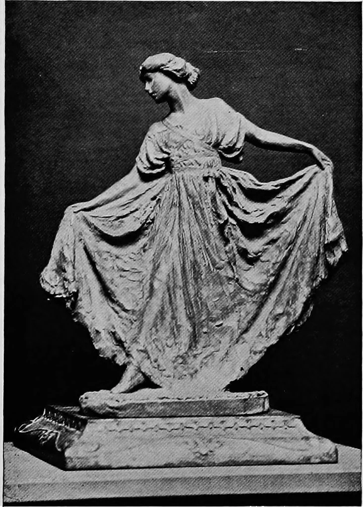 An illustration from An Exhibition of paintings and sculpture by Robert Vonnoh and Bessie Potter Vonnoh and of paintings by Ernest Lawson and W. Murray Smith of London, England : the Memorial Art Gallery, Rochester, New York, January sixth to January thirtieth, nineteen hundred and sixteen, 1916, leaf 10