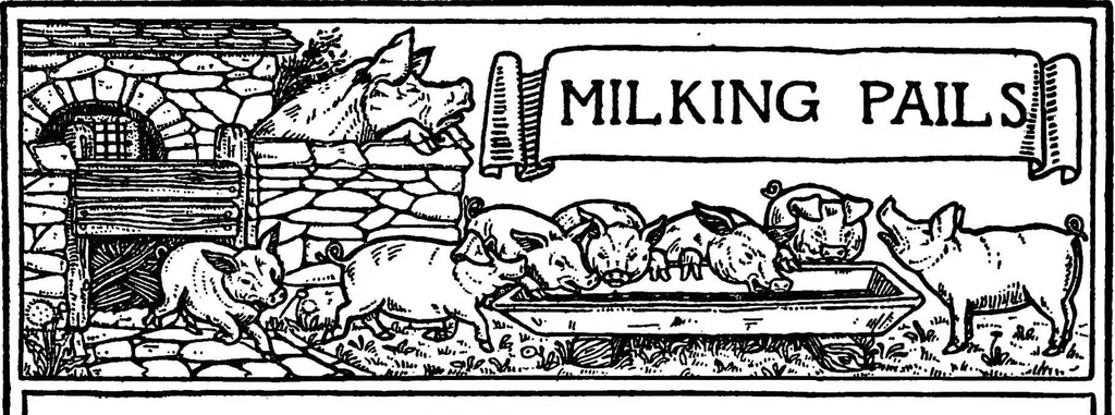 An illustration from Children's singing games : with the tunes to which they are sung : 1st-2nd series, 1894, leaf 39