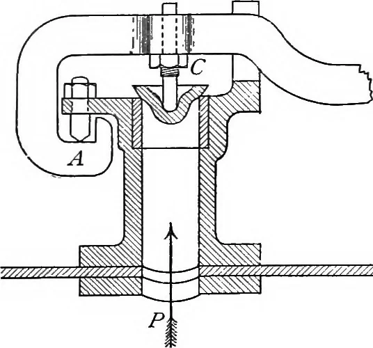 An illustration from A treatise on hydrostatics, 1894, leaf 23