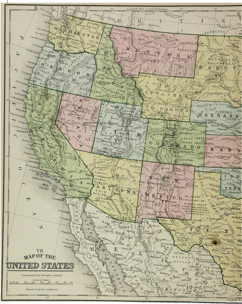 An illustration from New reference atlas for the use of colleges, libraries, families, and counting houses, 1865, leaf 21