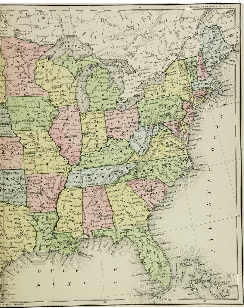 An illustration from New reference atlas for the use of colleges, libraries, families, and counting houses, 1865, leaf 22