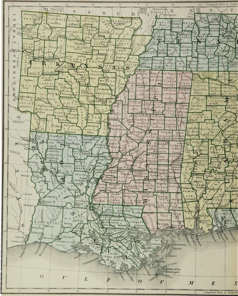 An illustration from New reference atlas for the use of colleges, libraries, families, and counting houses, 1865, leaf 33