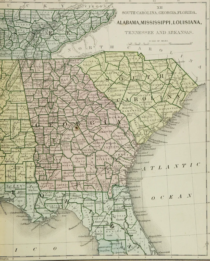 An illustration from New reference atlas for the use of colleges, libraries, families, and counting houses, 1865, leaf 34