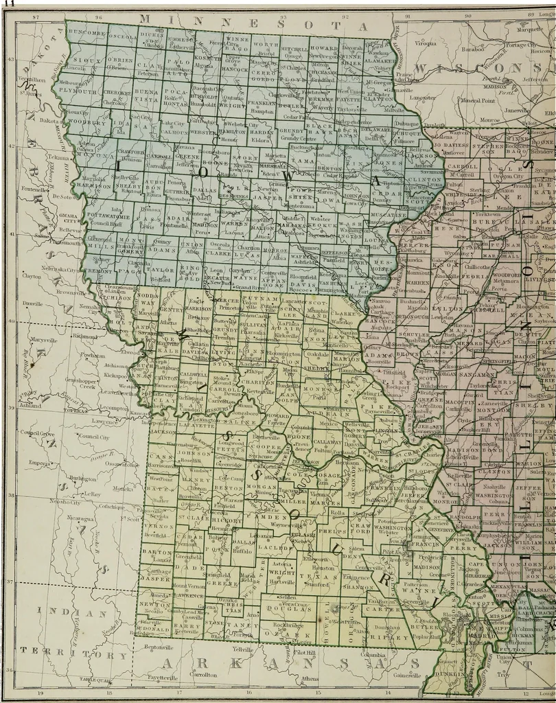 An illustration from New reference atlas for the use of colleges, libraries, families, and counting houses, 1865, leaf 39