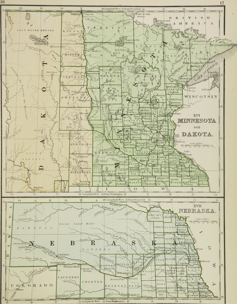 An illustration from New reference atlas for the use of colleges, libraries, families, and counting houses, 1865, leaf 44