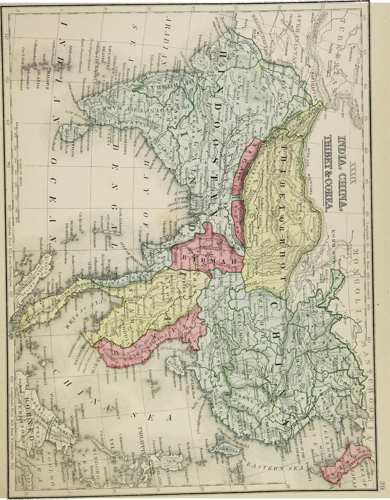 An illustration from New reference atlas for the use of colleges, libraries, families, and counting houses, 1865, leaf 78