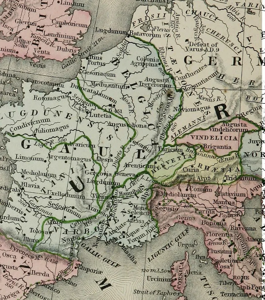 An illustration from New reference atlas for the use of colleges, libraries, families, and counting houses, 1865, leaf 93