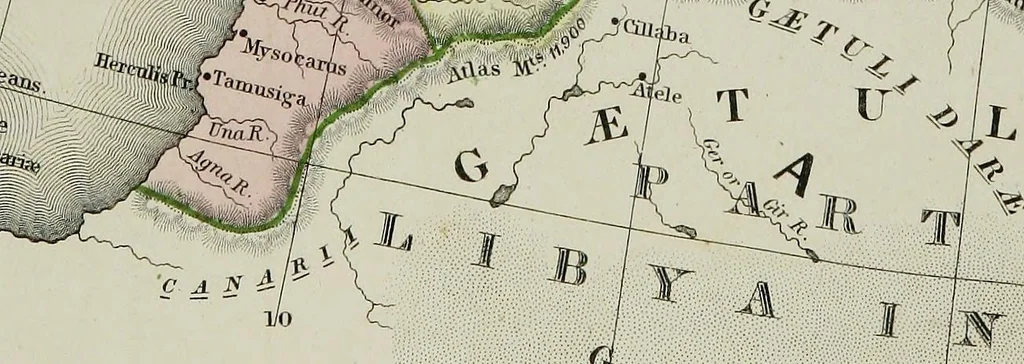 An illustration from New reference atlas for the use of colleges, libraries, families, and counting houses, 1865, leaf 93