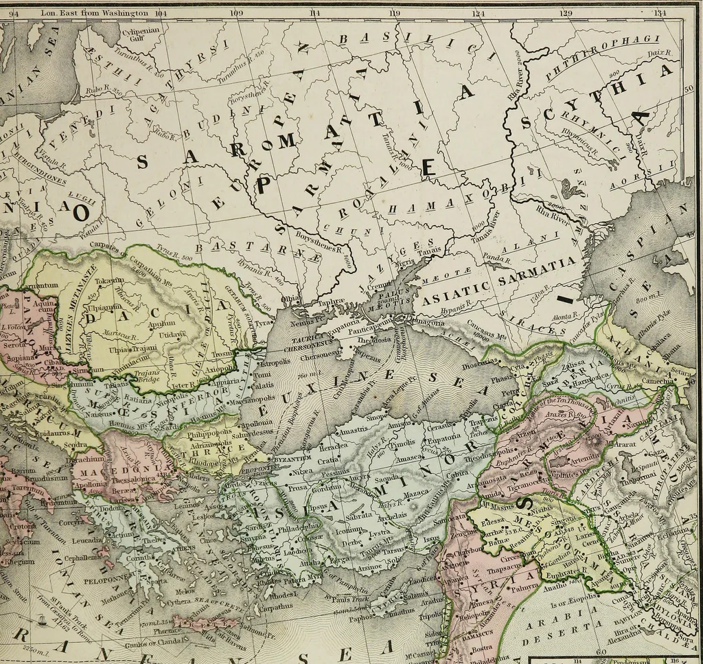 An illustration from New reference atlas for the use of colleges, libraries, families, and counting houses, 1865, leaf 94
