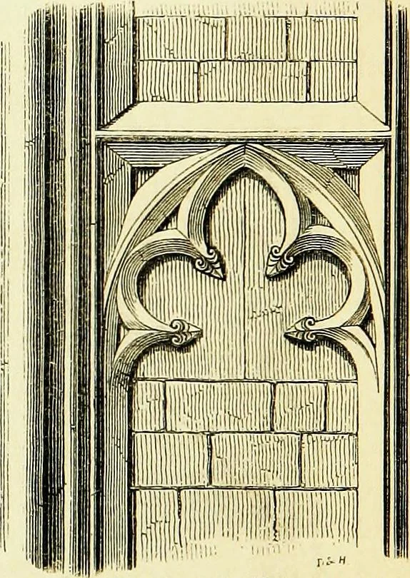 An illustration from A companion to the fourth edition of A glossary of terms used in Grecian, Roman, Italian, and Gothic architecture, 1846, leaf 136