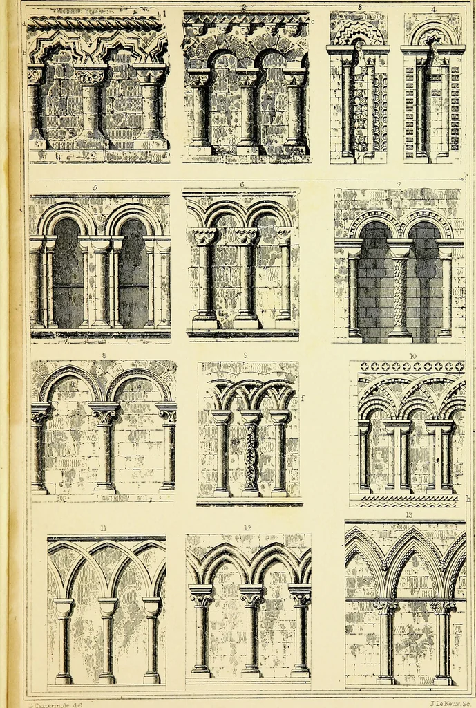 An illustration from A companion to the fourth edition of A glossary of terms used in Grecian, Roman, Italian, and Gothic architecture, 1846, leaf 213