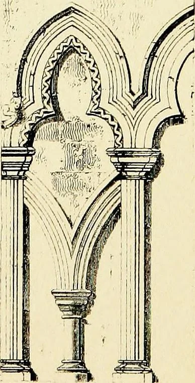 An illustration from A companion to the fourth edition of A glossary of terms used in Grecian, Roman, Italian, and Gothic architecture, 1846, leaf 215