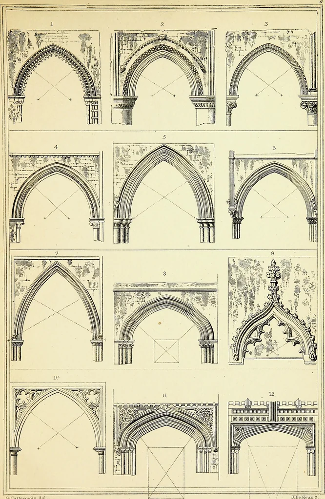 An illustration from A companion to the fourth edition of A glossary of terms used in Grecian, Roman, Italian, and Gothic architecture, 1846, leaf 223