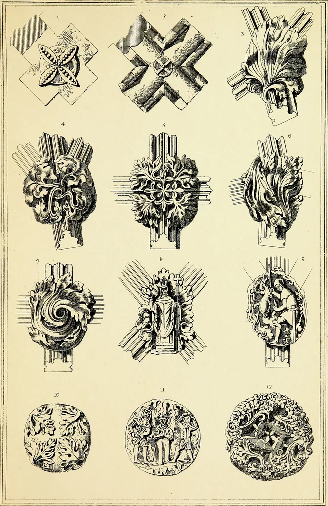 An illustration from A companion to the fourth edition of A glossary of terms used in Grecian, Roman, Italian, and Gothic architecture, 1846, leaf 231