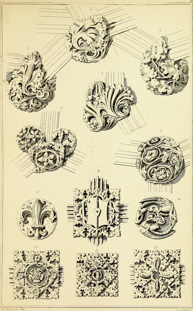 An illustration from A companion to the fourth edition of A glossary of terms used in Grecian, Roman, Italian, and Gothic architecture, 1846, leaf 233