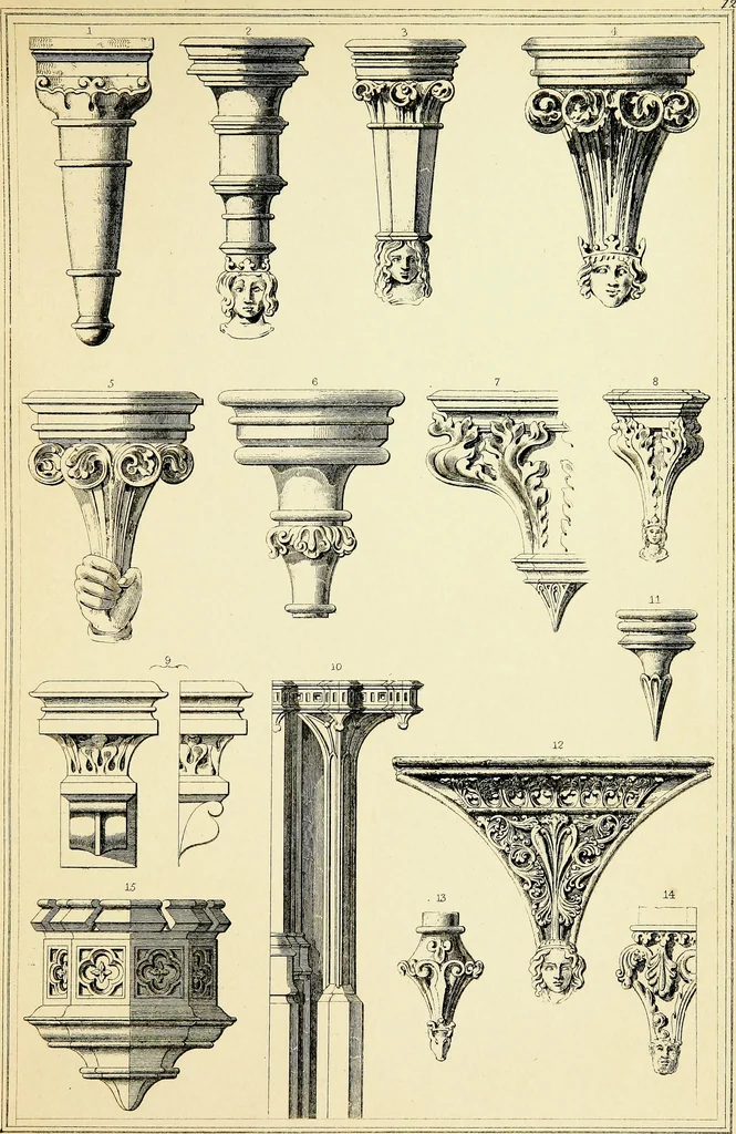 An illustration from A companion to the fourth edition of A glossary of terms used in Grecian, Roman, Italian, and Gothic architecture, 1846, leaf 235