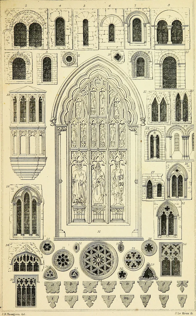 An illustration from A companion to the fourth edition of A glossary of terms used in Grecian, Roman, Italian, and Gothic architecture, 1846, leaf 289