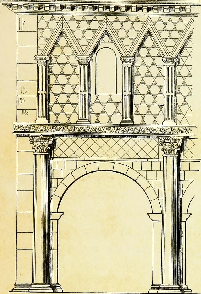 An illustration from A companion to the fourth edition of A glossary of terms used in Grecian, Roman, Italian, and Gothic architecture, 1846, leaf 31