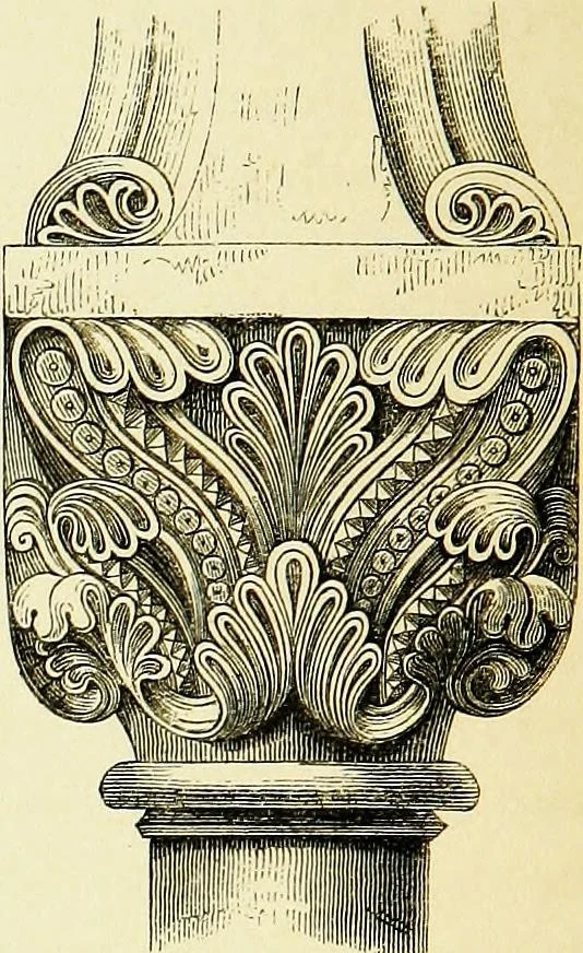 An illustration from A companion to the fourth edition of A glossary of terms used in Grecian, Roman, Italian, and Gothic architecture, 1846, leaf 84