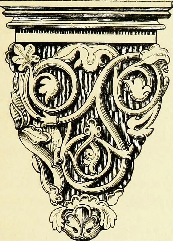 An illustration from A companion to the fourth edition of A glossary of terms used in Grecian, Roman, Italian, and Gothic architecture, 1846, leaf 93