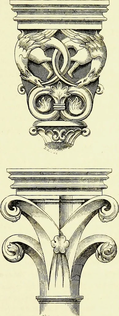 An illustration from A companion to the fourth edition of A glossary of terms used in Grecian, Roman, Italian, and Gothic architecture, 1846, leaf 93