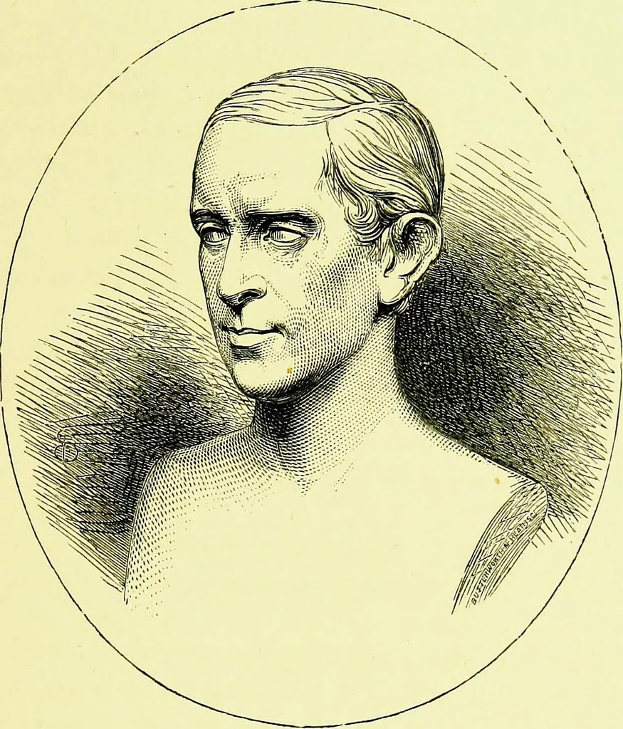 An illustration from A book of memories of great men and women of the age, from personal acquaintance, 1877, leaf 153