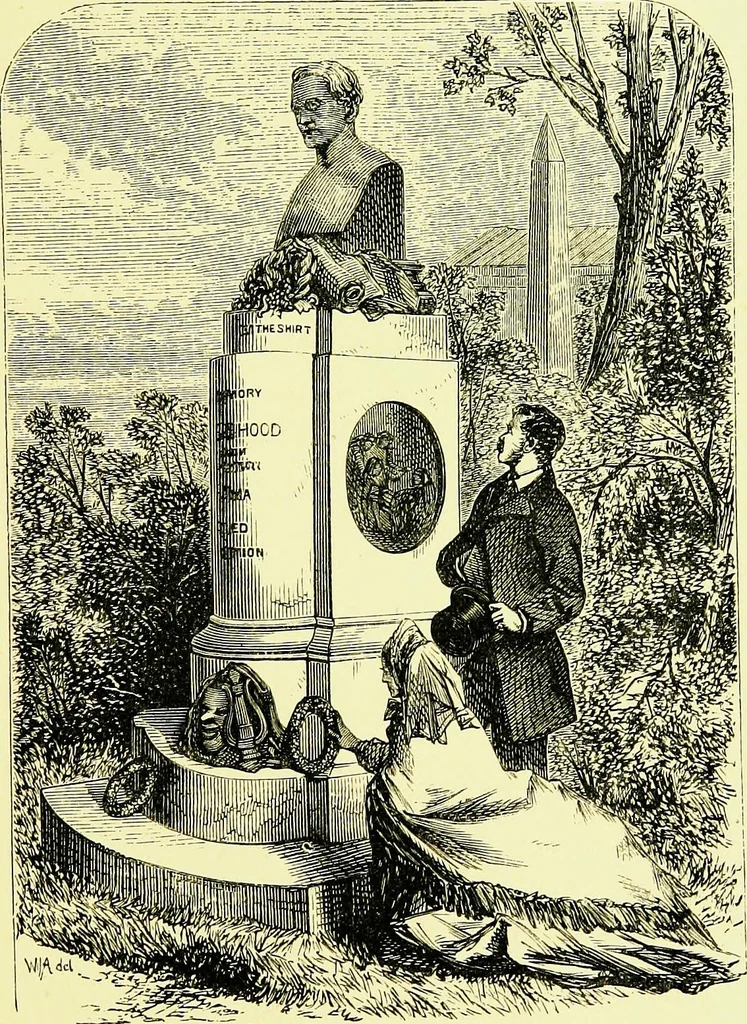 An illustration from A book of memories of great men and women of the age, from personal acquaintance, 1877, leaf 163
