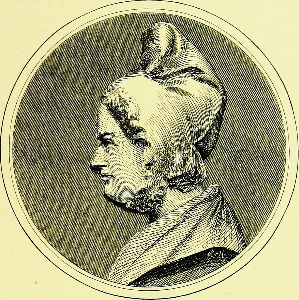 An illustration from A book of memories of great men and women of the age, from personal acquaintance, 1877, leaf 185