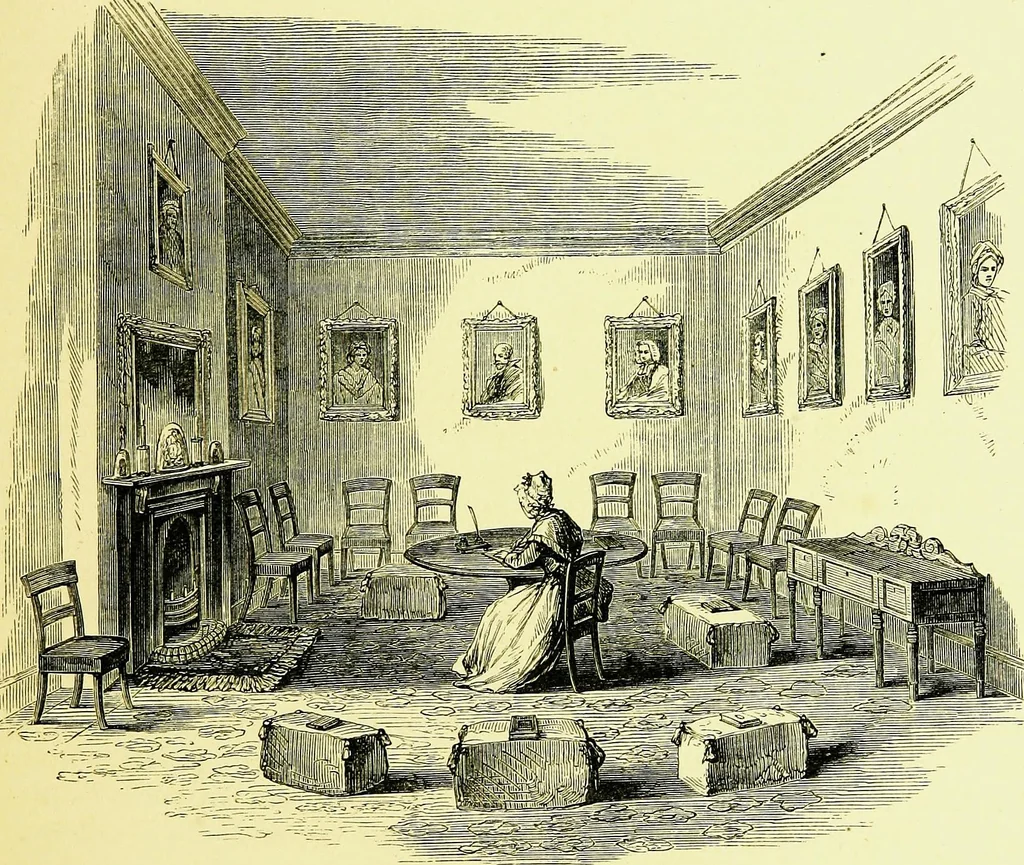 An illustration from A book of memories of great men and women of the age, from personal acquaintance, 1877, leaf 195
