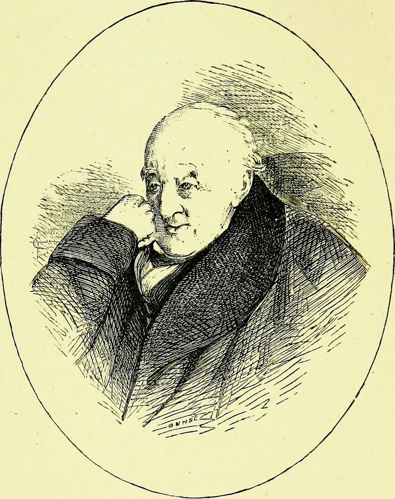 An illustration from A book of memories of great men and women of the age, from personal acquaintance, 1877, leaf 450