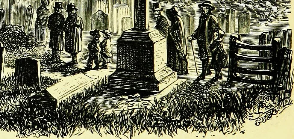 An illustration from A book of memories of great men and women of the age, from personal acquaintance, 1877, leaf 466