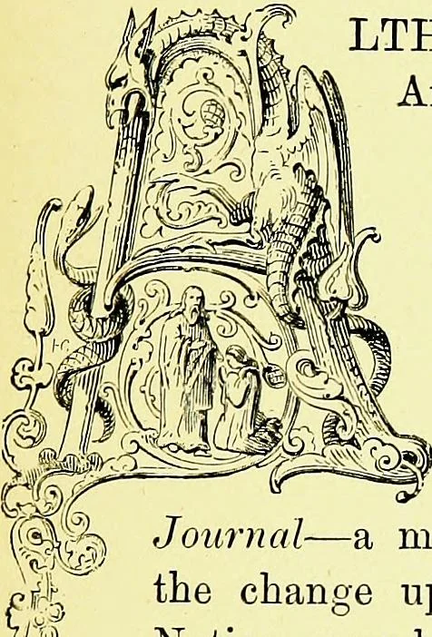 An illustration from A book of memories of great men and women of the age, from personal acquaintance, 1877, leaf 477