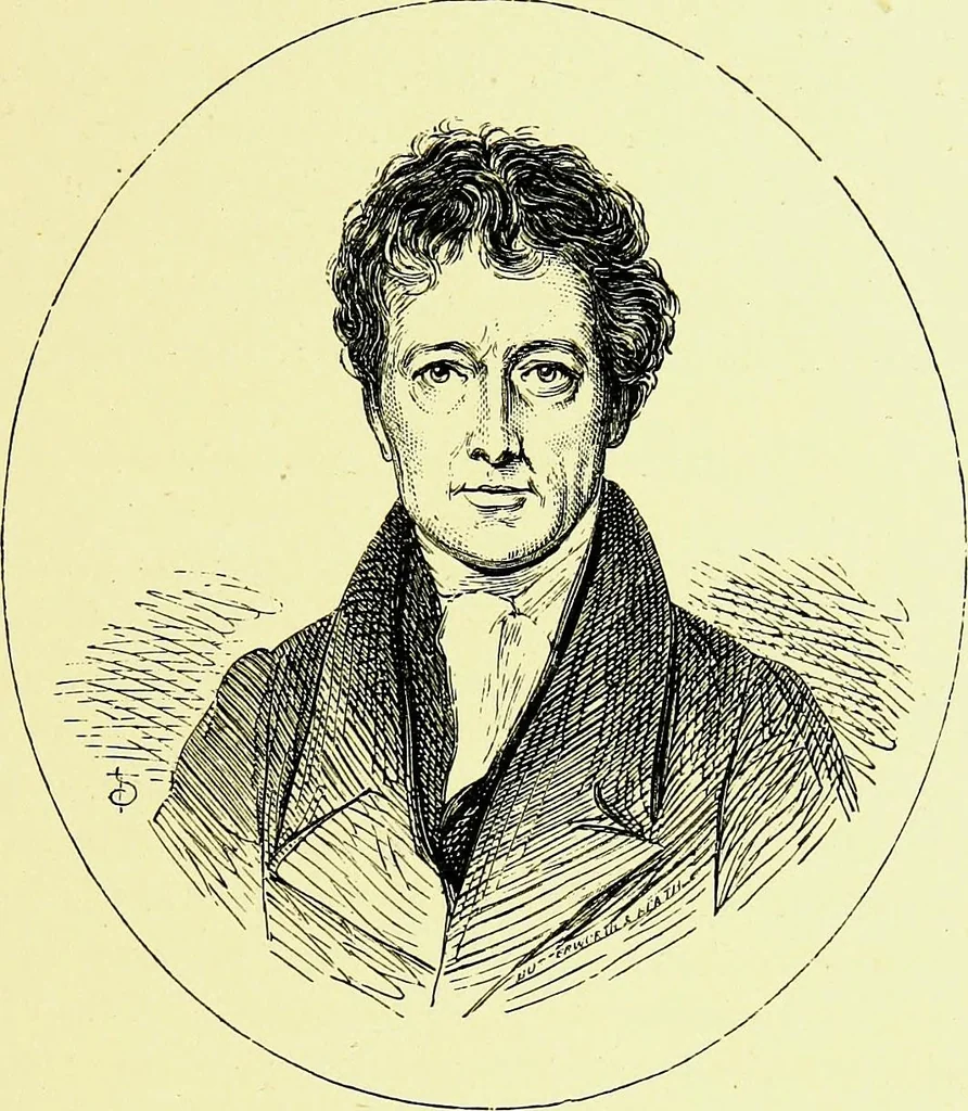 An illustration from A book of memories of great men and women of the age, from personal acquaintance, 1877, leaf 69