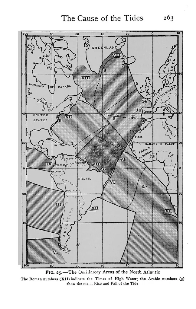 An illustration from Nautical science in its relation to practical navigation, together with a study of the tides and tidal currents, 1910, leaf 298