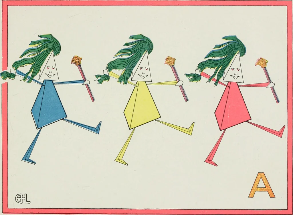 An illustration from The cubies' ABC, 1913, leaf 13