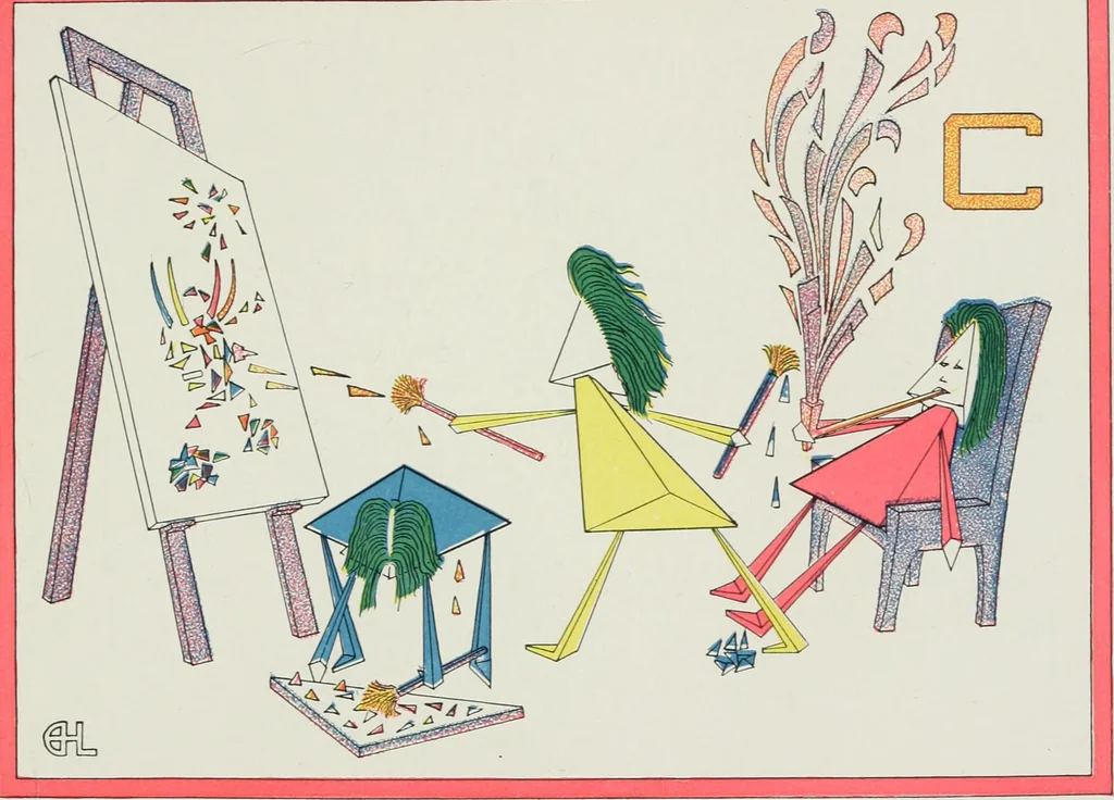 An illustration from The cubies' ABC, 1913, leaf 17