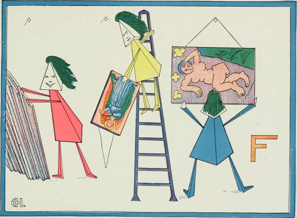 An illustration from The cubies' ABC, 1913, leaf 23